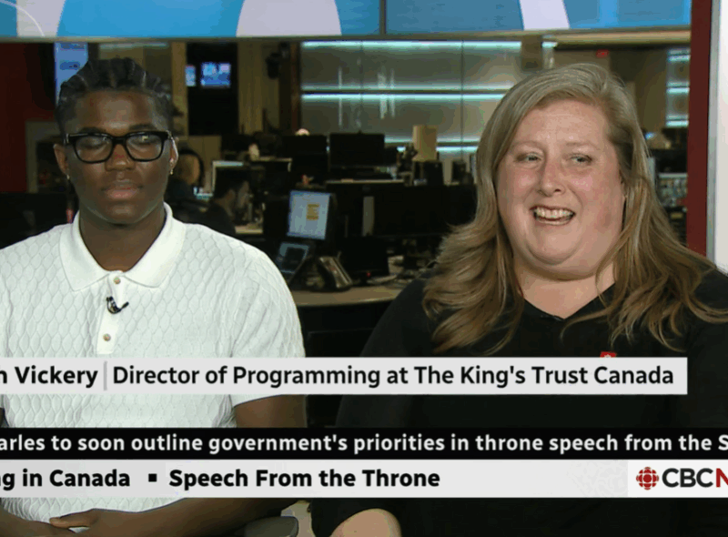 Sarah Vickery, Director of Programming and Youth Council member on a CBC interview